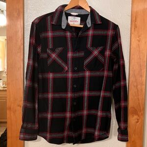 Urban Pipeline Black and Red Plaid Men's Shirt